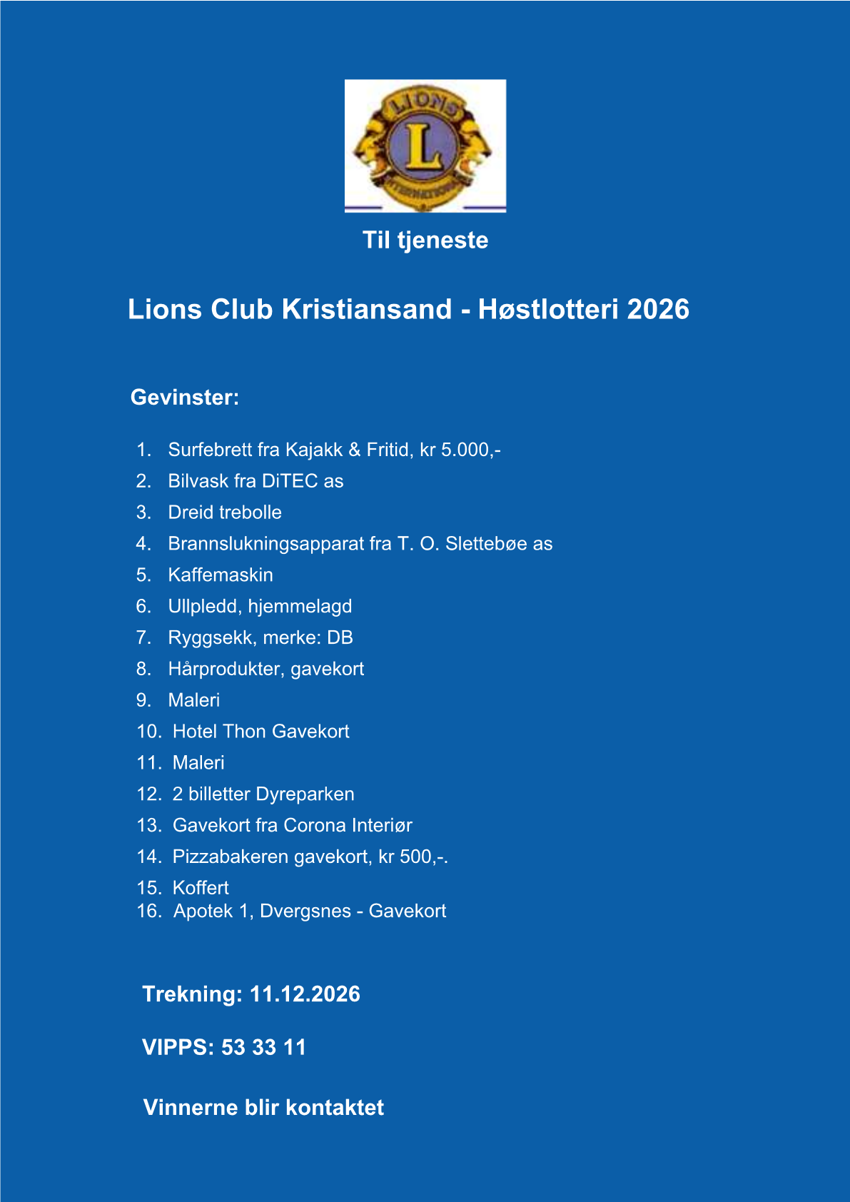 Årets Høstlotteri