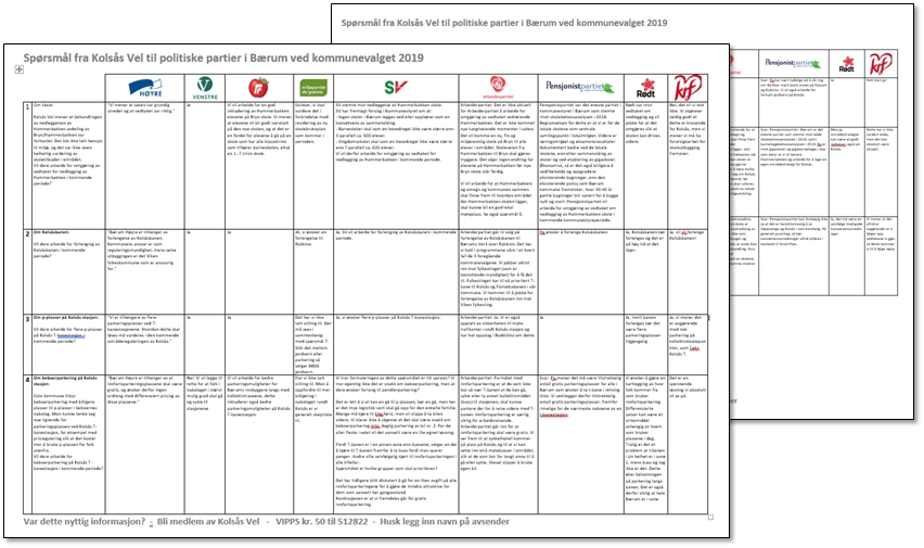 Valg 2019 - Hva mener politikerne om Kolsås?