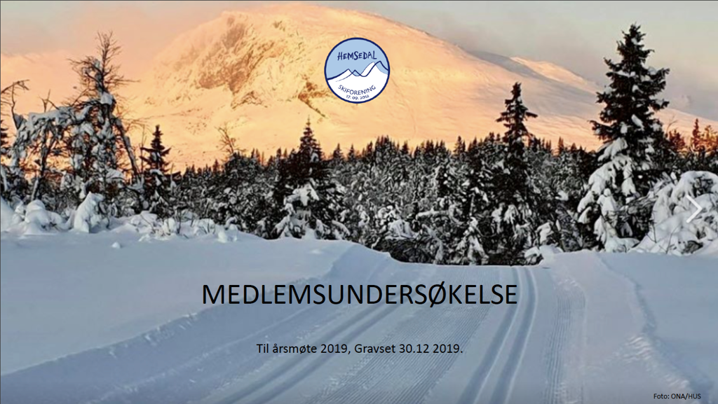 MEDLEMSUNDERSØKELSEN 2019