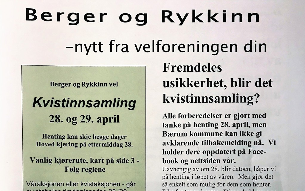 Velavisen for april er på vei ut til alle