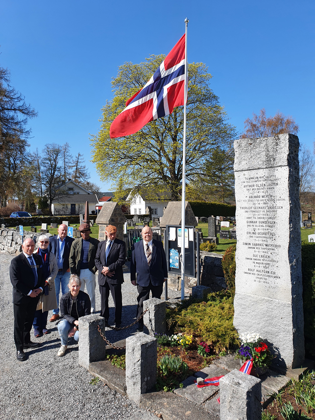 8. mai 2021 - markering ved minnesmerkene i Sørum