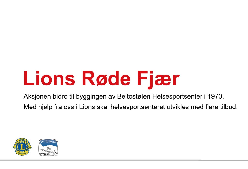Presentasjon Lions Røde Fjær