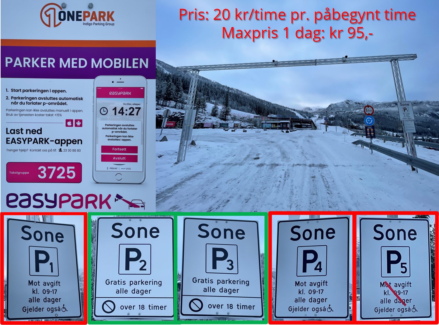 Slik blir avgiftsparkeringen i Hemsedal Skisenter