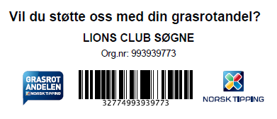 Vil du gi din støtte til Lions Club Søgne?