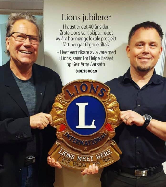40-års jubileum for Lions Club Ørsta