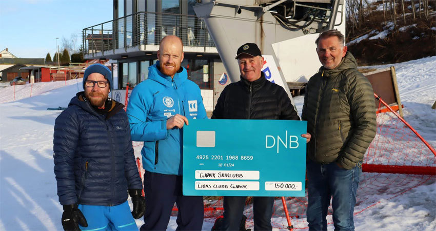 Lions Gjøvik med stor gave til alpinanlegg