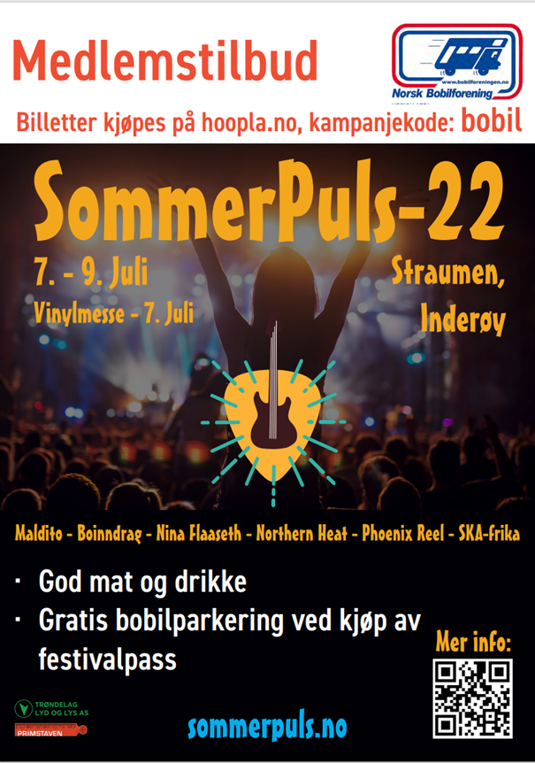 Medlemstilbud Sommerpuls musikkfestival