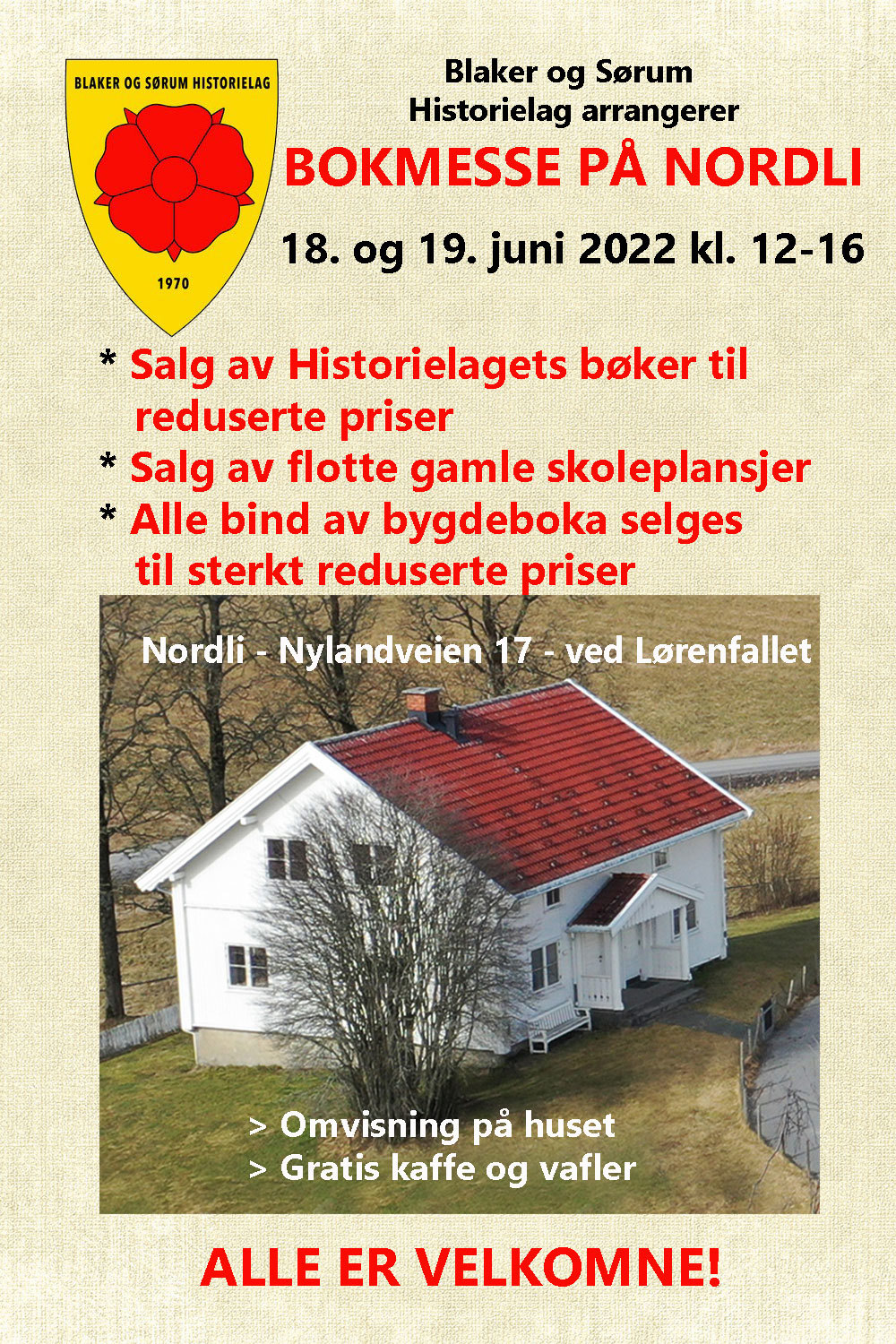 Bokmesse på Nordli 18. og 19. juni 2022