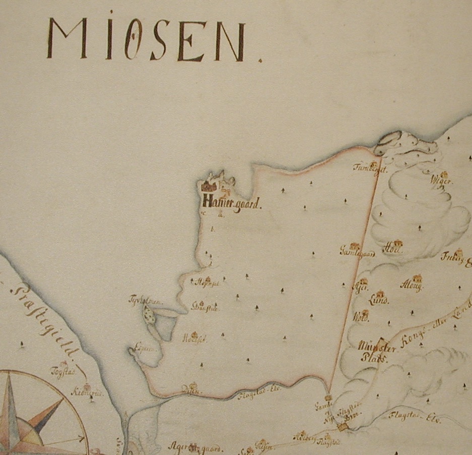 250 år gammelt  Hamar-kart