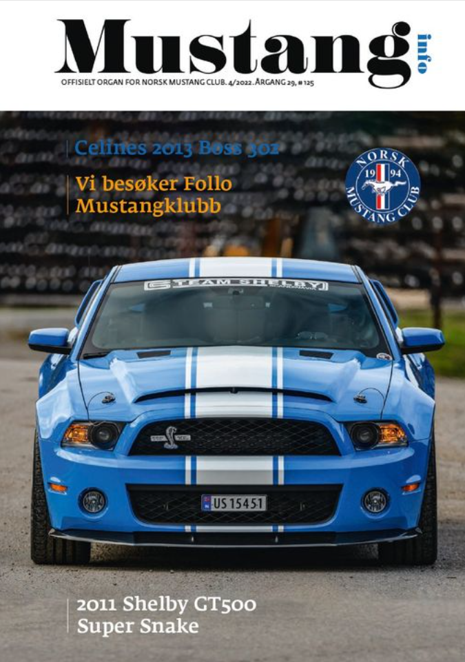 Reportasje i Mustang info