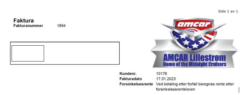 Faktura for medlemskontingent 2023 er sendt ut