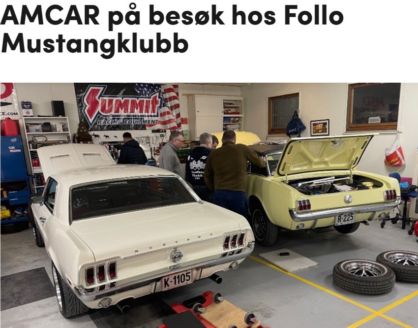 Amcar på besøk hos Follo Mustang Klubb