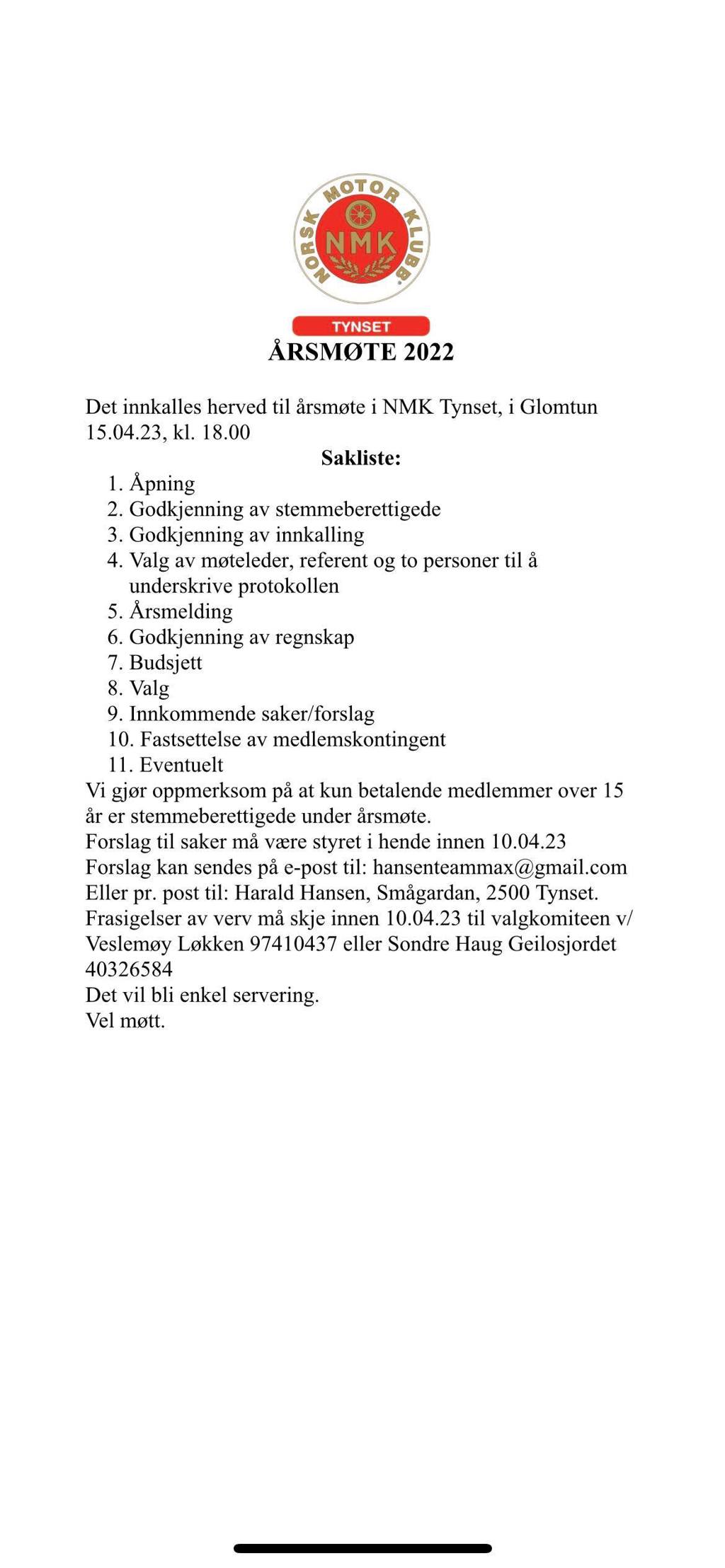 Årsmøte 2022