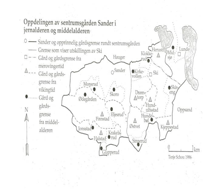 Oppdeling av sentrumsgården Sander