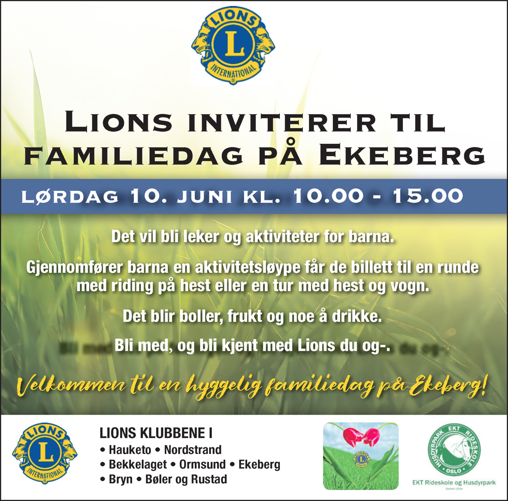 Lions familiedag på Ekeberg
