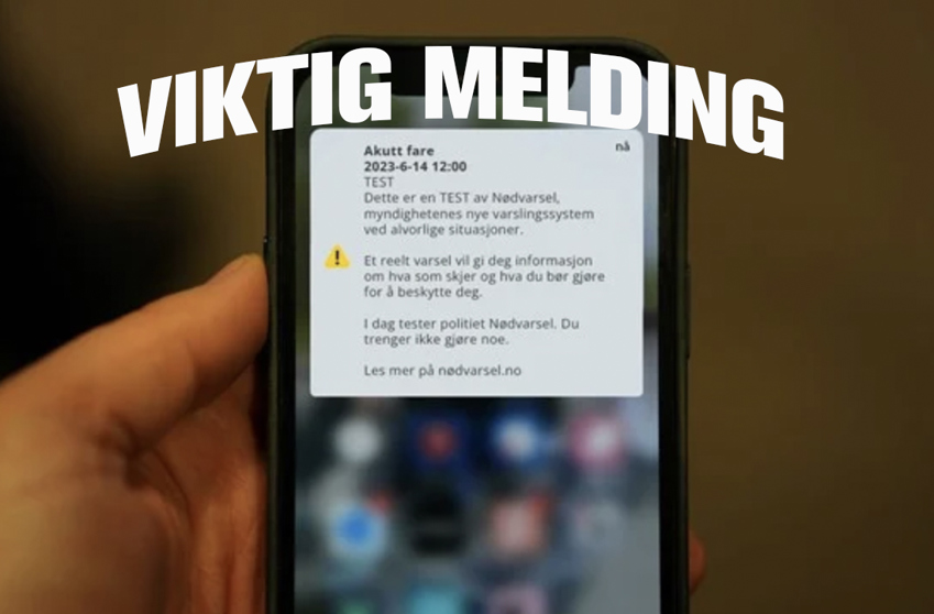 NØDVARSEL PÅ MOBILEN