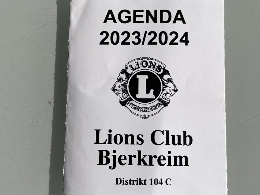 Lions Agenda 2023-2024