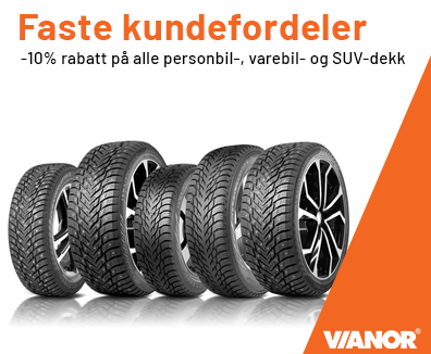 -10% rabatt på vinterdekk hos Vianor!