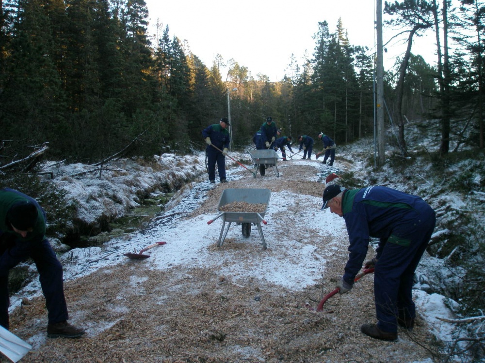 12-12 Full innsats med hakke, spade og trillebåre 