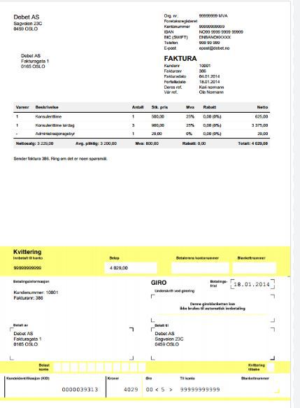 Faktura for medlemskap og måking er sendt ut