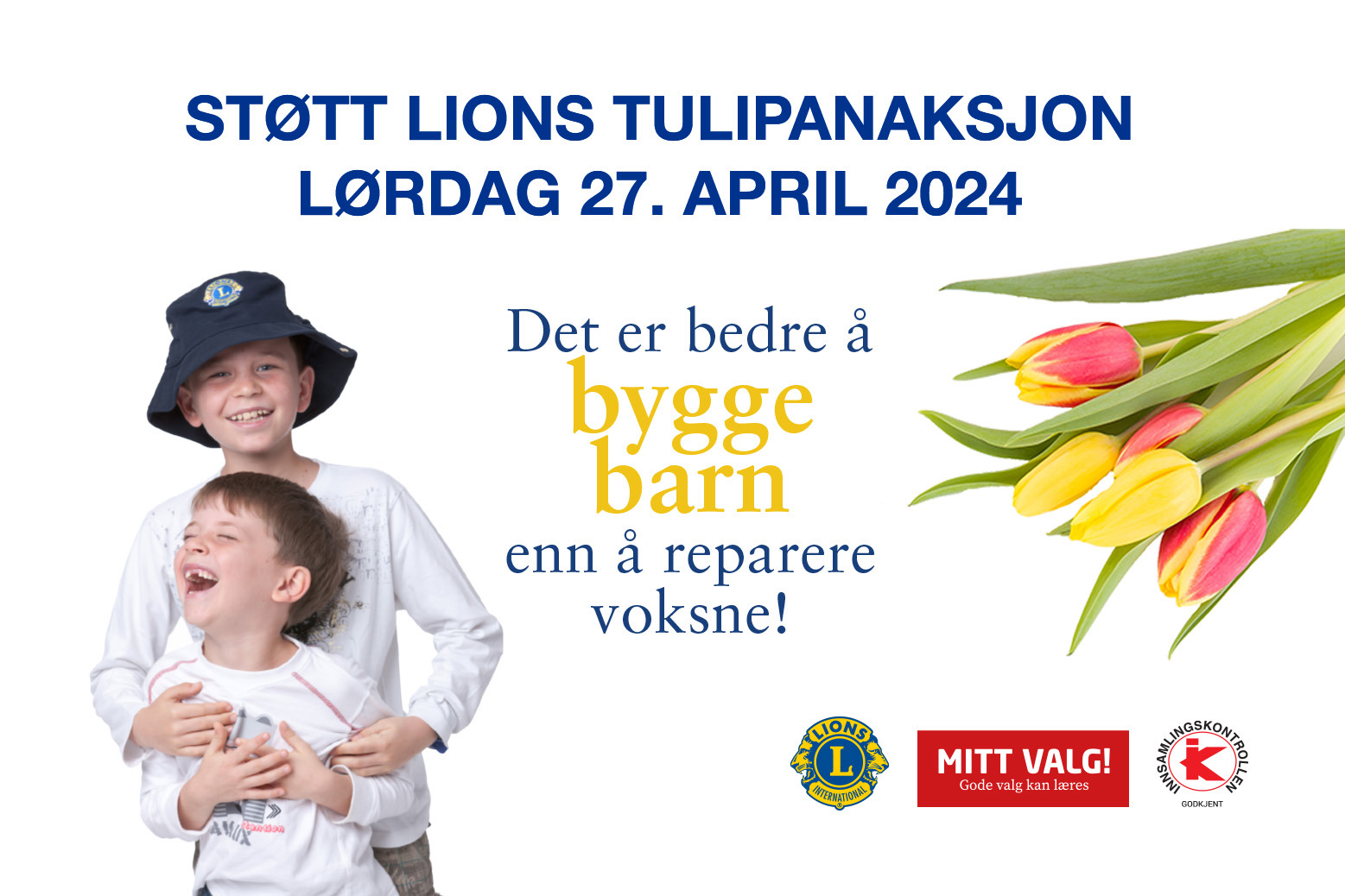 Lions Tulipanaksjon arrangeres 27. april 2024