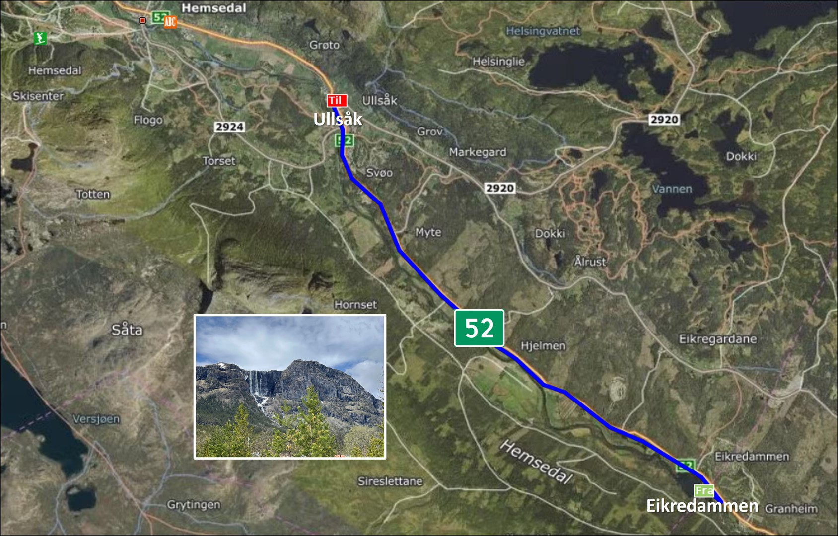 Utbedring av Rv.52 fra Eikredammen til Ullsåk