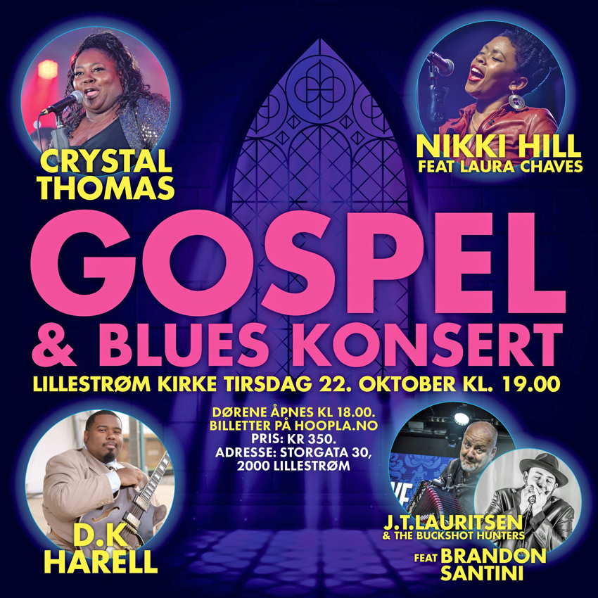 Gospel og Blues Konsert, Lillestrøm kirke 22.10.24