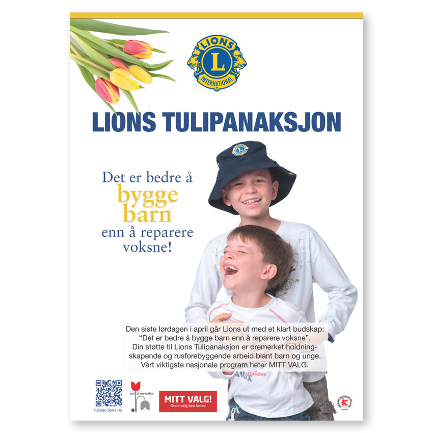 Lions Tulipanaksjon lørdag 27. april