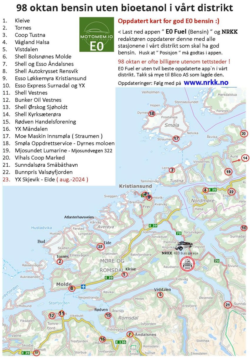 98 Oktan enda flere steder nå !