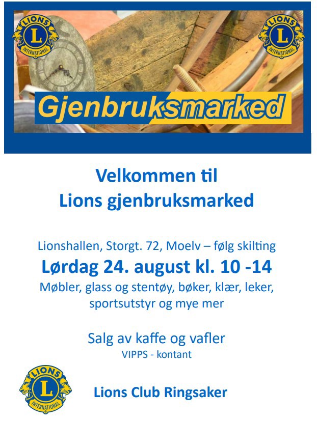 Nytt gjenbruksmarked lørdag 24. august!