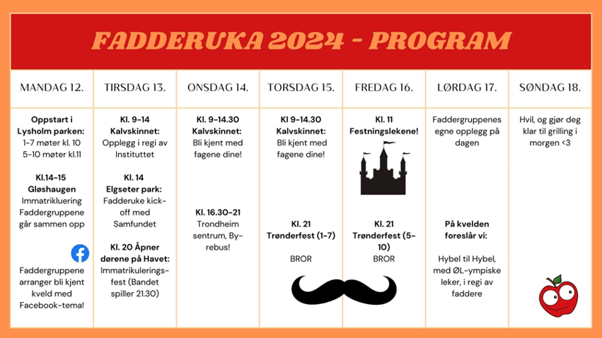 Program for Fadderuka 2024