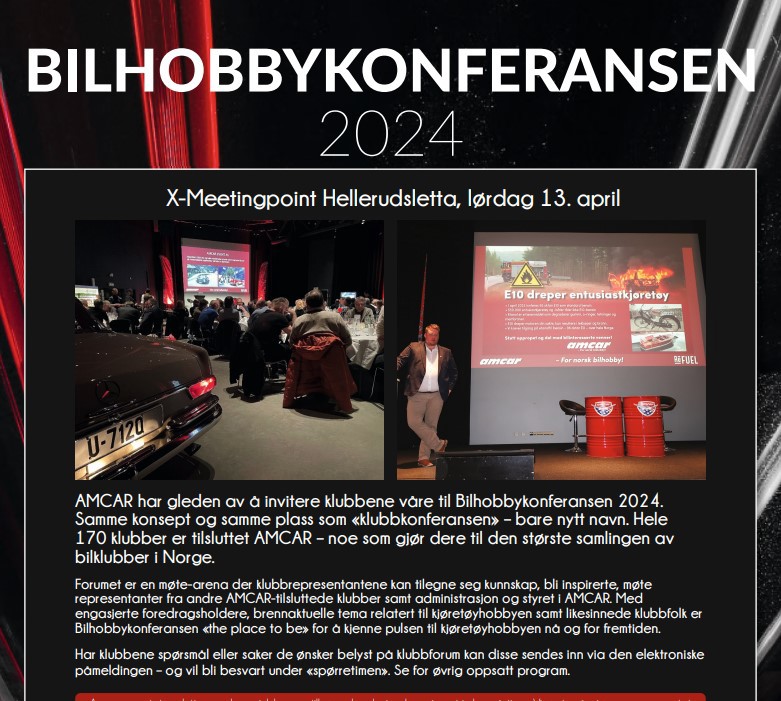 Referat Amcar's Bilhobbykonferanse 