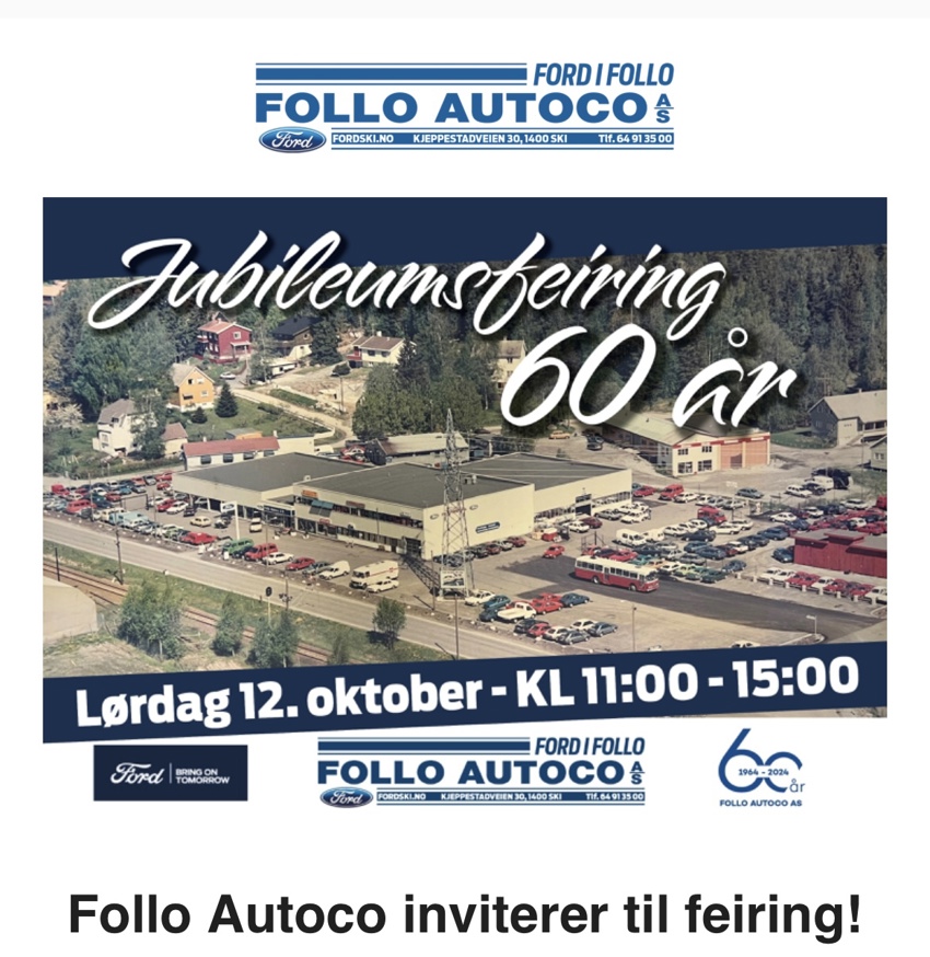 Follo Autoco as 60 år