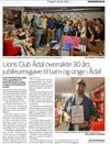 Artikkelbilde til artikkelen Lions Club Ådal feiret 30 års jubileum.