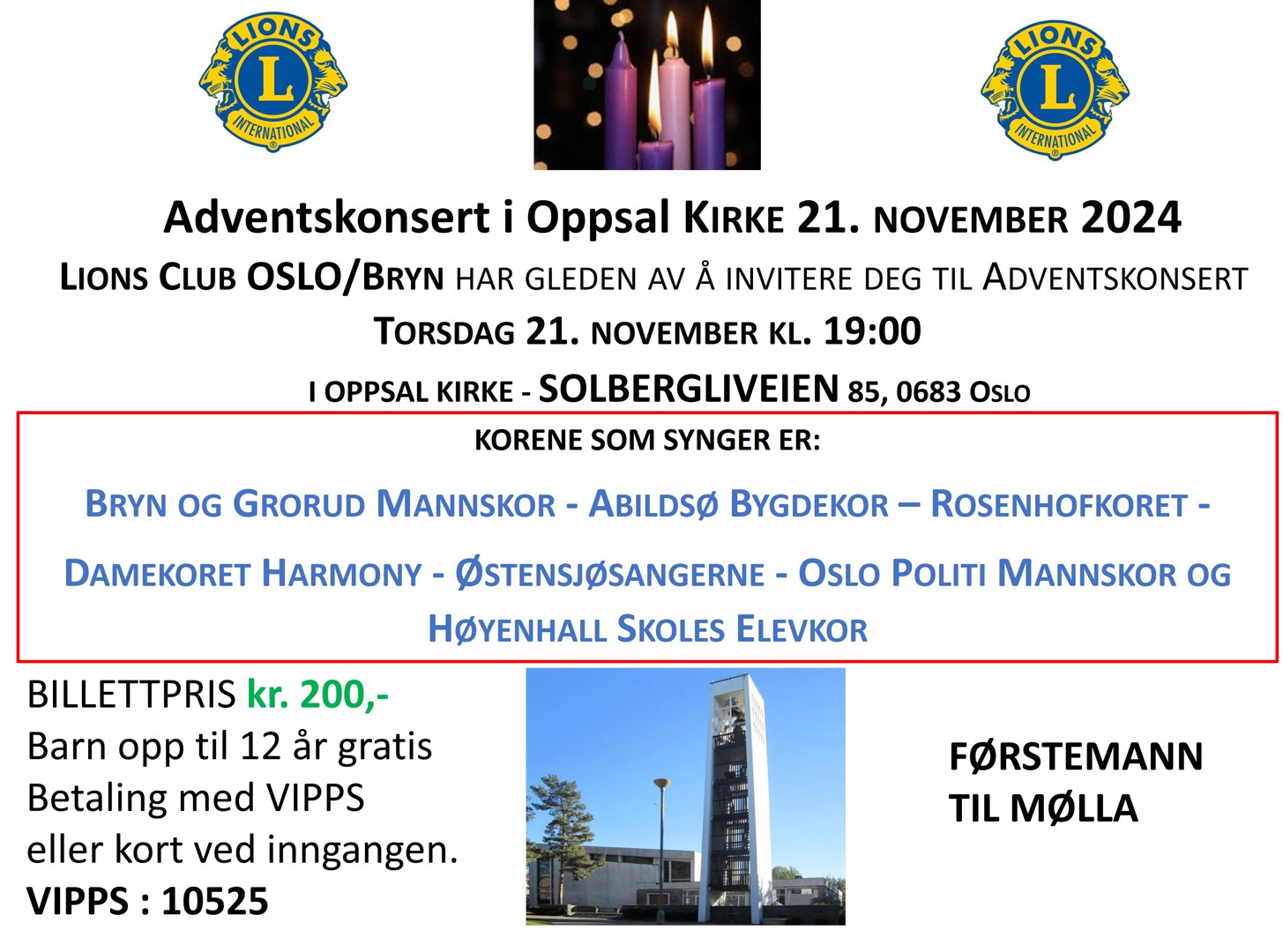 Adventskonsert i Oppsal Kirke