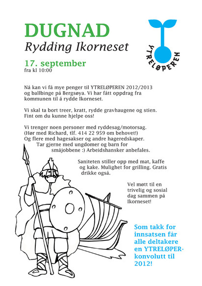 Dugnad på Ikorneset - lørdag, 17.september