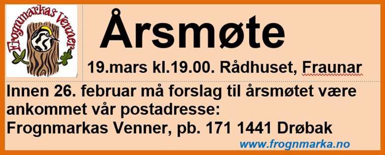 Velkommen til Frognmarkas Venners årsmøte 19. mars