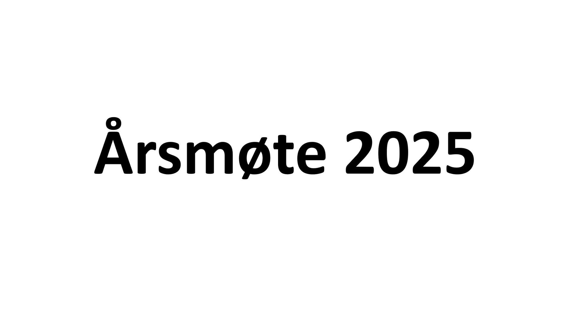 Årsmøte 2025