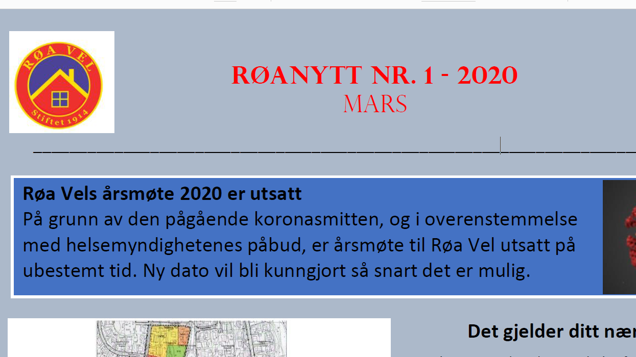 Røa Vel Nytt 2020 nr. 1 er ute